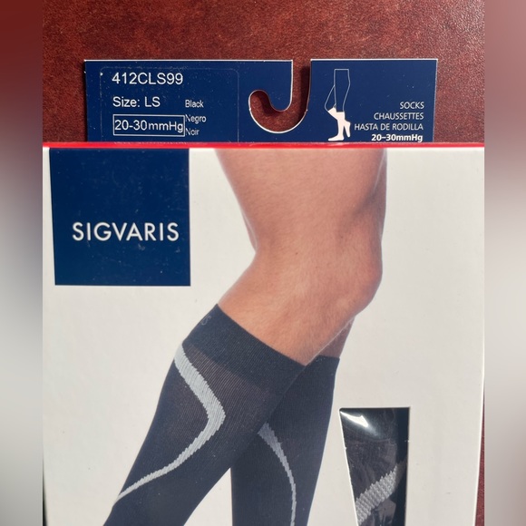 NEW Sigvaris Medical 412C Motion High Tech (Traverse)Socks 20-30mmHg Large - Picture 2 of 7